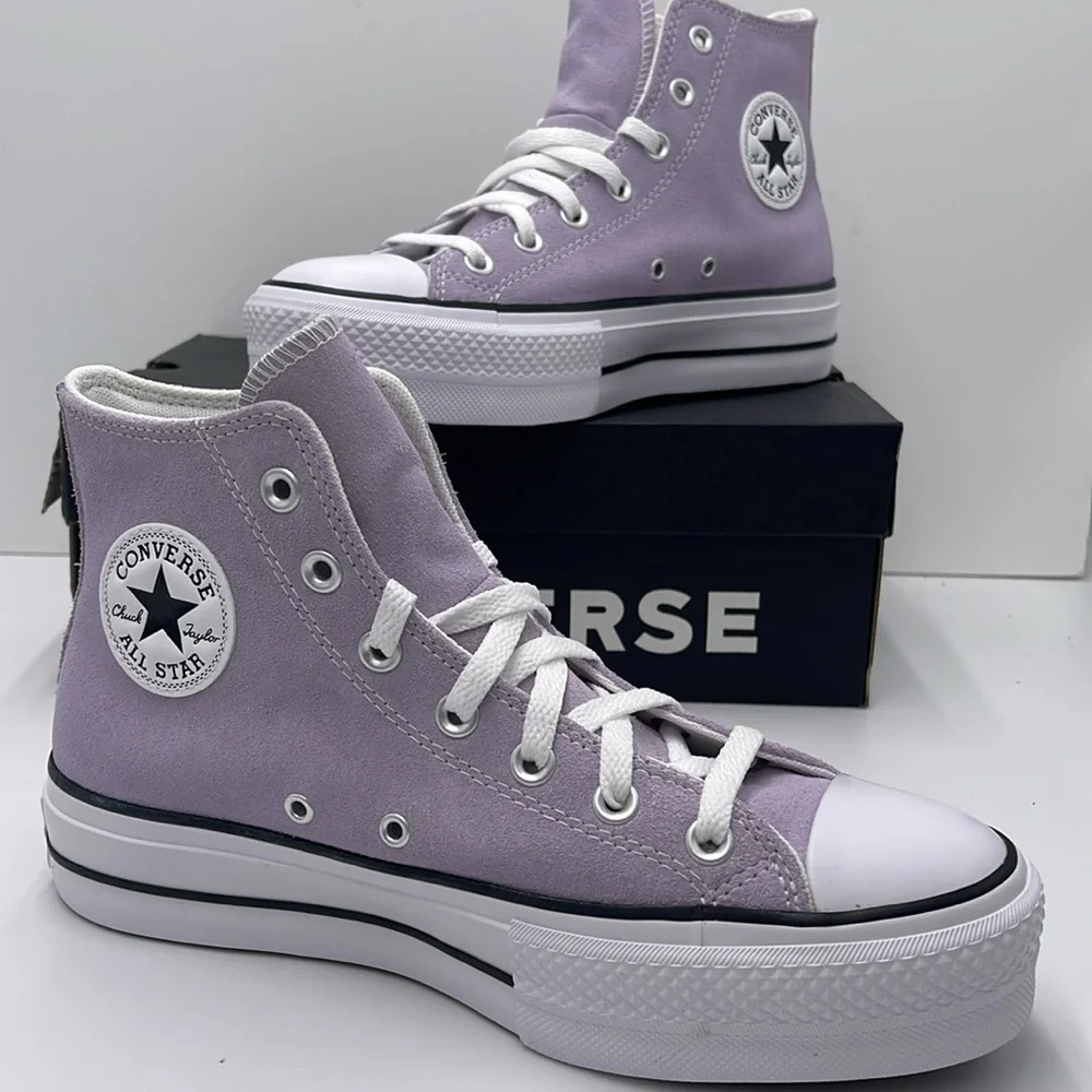 Converse Women's A15198C CTAS LIFT HI VAPOR VIOLET/WHITE/BLACK High Top Platform